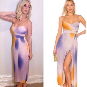 A.L.C. Sienna Ombré Pleated Dress Katy Perry Fav Aries sz 0